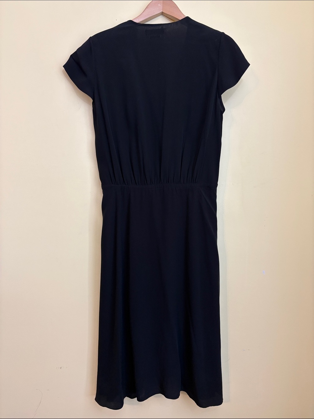 Isabel Marant Étoile West Black Asymmetrical Hem Flutter Sleeve Midi Dress 38/M - Picture 13 of 15